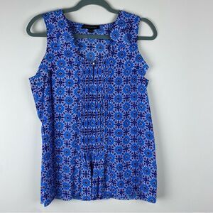 Banana Republic mandala flower print sleeveless blouse top